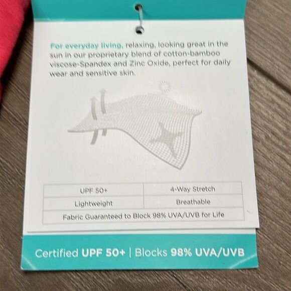 Coolibar 18” Plaka Knit Mid Rise Pink Active Skirt Skort UPF Size Large - Picture 13 of 14